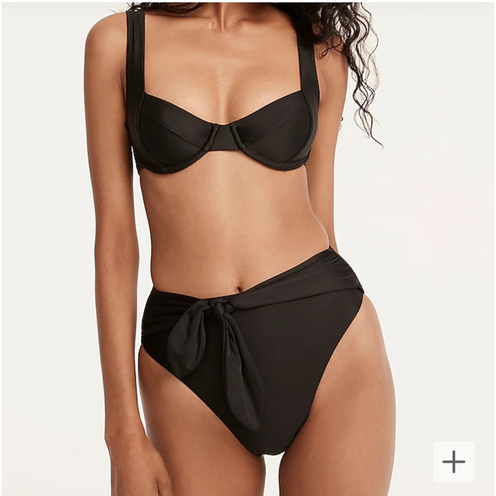 NWT J.Crew Tie Hi-Rise Bikini Bottom